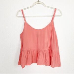 Topshop Coral Peplum Double Strap Cami Top Petite 8P